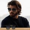 imageCARFIA Acetate Sunglasses for Men Polarized UV400 Protection CA51074 Black Frame Grey Lens