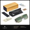 imageCARFIA Acetate Sunglasses for Men Polarized UV400 Protection Modern Flat Large Wrap Square Driving Glasses4 Green Frame Green Lens