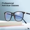 imageCARFIA Square Blue Light Glasses Blue Light Blocker TR90 Lightweight Computer Gaming GlassesBlack Frame