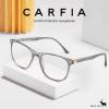 imageCARFIA Square Blue Light Glasses Blue Light Blocker TR90 Lightweight Computer Gaming GlassesTransparent Grey Frame