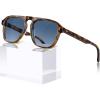 imageCARFIA Acetate Polarized Mens Sunglasses  Pilot Design UV Protection CA53552 Tortoise Frame Blue Gradient Lens