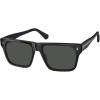 imageCARFIA Acetate Sunglasses for Men Polarized UV400 Protection Modern Flat Large Wrap Square Driving Glasses1 Black Frame Grey Lens