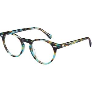 imageCARFIA Acetate Frame Round Blue Light Blocking Glasses for Women Anti Eye Eyestrain Computer Gaming GlassesFlowers Frame