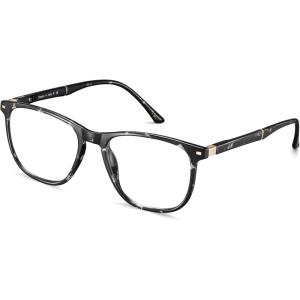 imageCARFIA Square Blue Light Glasses Blue Light Blocker TR90 Lightweight Computer Gaming GlassesLeopard Frame