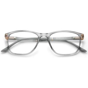 imageCARFIA Square Blue Light Glasses Blue Light Blocker TR90 Lightweight Computer Gaming GlassesTransparent Grey Frame