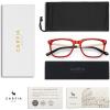 imageCARFIA Acetate Frame Blue Light Blocking Glasses for Women Small Face  Filter Blue Ray Computer Game Glasses CA5354Red Frame