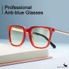 imageCARFIA Acetate Frame Blue Light Blocking Glasses for Women Small Face  Filter Blue Ray Computer Game Glasses CA5354Red Frame