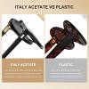 imageCARFIA Acetate Polarized Sunglasses for Men Retro Classic Round Shades1 Black Frame Grey Polarized Lens