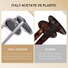 imageCARFIA Acetate Polarized Sunglasses for Men Retro Classic Round Shades3 Transparent Grey Frame Grey Lens
