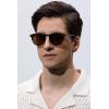 imageCARFIA Acetate Polarized Sunglasses for Men Retro Classic Round Shades32 Tortoise Frame Brown Polarized Lens