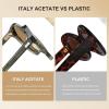 imageCARFIA Acetate Polarized Sunglasses for Men Retro Classic Round Shades5 Green Striped Frame Brown Lens