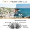 imageCARFIA Acetate Polarized Sunglasses for Men Retro Classic Round Shades6 Clear Frame Ice Blue Mirror
