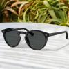 imageCARFIA Acetate Vintage Round Polarized Sunglasses for Men UV400 Lenses Handcrafted Frame1 Grey Lens