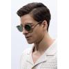 imageCARFIA Acetate Vintage Round Polarized Sunglasses for Men UV400 Lenses Handcrafted Frame2 Clear Tea Frame Green Lens