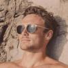 imageCARFIA Acetate Vintage Round Polarized Sunglasses for Men UV400 Lenses Handcrafted Frame2 Clear Tea Frame Green Lens