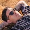 imageCARFIA Acetate Vintage Round Polarized Sunglasses for Men UV400 Lenses Handcrafted Frame9 Black Frame Grey Lens