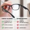 imageCARFIA Blue Light Blocking Glasses for Men ampamp Women  Computer Gaming  Anti Headache Glasses Square Nerd EyeglassesA Black Frame