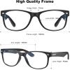 imageCARFIA Blue Light Blocking Glasses for Men ampamp Women  Computer Gaming  Anti Headache Glasses Square Nerd EyeglassesA Black Frame