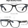 imageCARFIA Blue Light Blocking Glasses for Men ampamp Women  Computer Gaming  Anti Headache Glasses Square Nerd EyeglassesB Black Frame Flower Arms