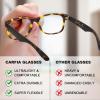 imageCARFIA Blue Light Blocking Glasses for Men ampamp Women  Computer Gaming  Anti Headache Glasses Square Nerd EyeglassesC Matte Tortoise Frame