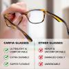 imageCARFIA Blue Light Blocking Glasses for Men ampamp Women  Computer Gaming  Anti Headache Glasses Square Nerd EyeglassesD Polished Tortoise Frame