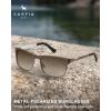 imageCARFIA Metal Mens Sunglasses Polarized  UV400 Protection Cool Shades with Grid Pattern ampamp Leather Case CA5223C Matte Brown Frame  Brown Gradient Lens