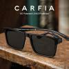 imageCARFIA Retro Acetate Mens Sunglasses Polarized Classic Square Sun Glasses CA621621 Black Frame Grey Lens