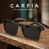 imageCARFIA Retro Acetate Mens Sunglasses Polarized Classic Square Sun Glasses CA621622 Tortoise Frame Grey Lens