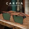 imageCARFIA Retro Acetate Mens Sunglasses Polarized Classic Square Sun Glasses CA621623 Brown Striped Frame Green Lens