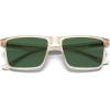 imageCARFIA Retro Acetate Mens Sunglasses Polarized Classic Square Sun Glasses CA62162Clear Tea Frame Green Lens