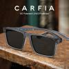 imageCARFIA Retro Acetate Mens Sunglasses Polarized Classic Square Sun Glasses CA62162Transparent Grey Frame Grey Lens
