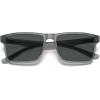 imageCARFIA Retro Acetate Mens Sunglasses Polarized Classic Square Sun Glasses CA62162Transparent Grey Frame Grey Lens