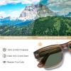 imageCARFIA Retro Mens Sunglasses Womens Polarized Thick Acetate Frame Durable Metal Hinge Premium ThreePoint Rivets Glasses1stripe Frame Green Lens