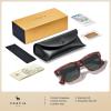 imageCARFIA Retro Mens Sunglasses Womens Polarized Thick Acetate Frame Durable Metal Hinge Premium ThreePoint Rivets Glasses3dark Tortoises Frame Grey Lens