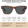 imageCARFIA Retro Mens Sunglasses Womens Polarized Thick Acetate Frame Durable Metal Hinge Premium ThreePoint Rivets Glasses3dark Tortoises Frame Grey Lens