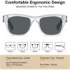 imageCARFIA Retro Mens Sunglasses Womens Polarized Thick Acetate Frame Durable Metal Hinge Premium ThreePoint Rivets Glasses4clear Grey Frame Grey Lens