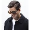 imageCARFIA Retro Mens Sunglasses Womens Polarized Thick Acetate Frame Durable Metal Hinge Premium ThreePoint Rivets Glasses5brown Stripe Frame Brown Lens