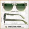 imageCARFIA Retro Mens Sunglasses Womens Polarized Thick Acetate Frame Durable Metal Hinge Premium ThreePoint Rivets Glasses6twotones Frame Green Gradient Lens
