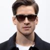 imageCARFIA Retro Mens Sunglasses Womens Polarized Thick Acetate Frame Durable Metal Hinge Premium ThreePoint Rivets Glasses7green Stripe Frame Brown Lens