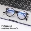 imageCARFIA Round Blue Light Glasses for Women Lightweight Cute Computer Gaming Glasses Blue Light Blocker Revo Lenses11 Black Frame Antiblue Lens