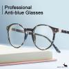 imageCARFIA Round Blue Light Glasses for Women Lightweight Cute Computer Gaming Glasses Blue Light Blocker Revo Lenses15 Leopard Frame Antiblue Lens