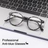 imageCARFIA Round Blue Light Glasses for Women Lightweight Cute Computer Gaming Glasses Blue Light Blocker Revo Lenses15 Leopard Frame Antiblue Lens