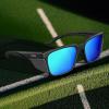 imageCARFIA Sports Casual Mens Womens Polarized Sunglasses  Removable Side Shield UV Protection CA0921Black Framed Light Blue Lens