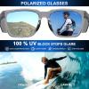 imageCARFIA Sports Casual Mens Womens Polarized Sunglasses  Removable Side Shield UV Protection CA0921Gray Frame Gray Lens