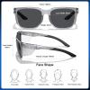imageCARFIA Sports Casual Mens Womens Polarized Sunglasses  Removable Side Shield UV Protection CA0921Gray Frame Gray Lens
