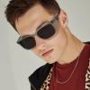 imageCARFIA Sports Casual Mens Womens Polarized Sunglasses  Removable Side Shield UV Protection CA0921Gray Frame Gray Lens