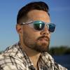 imageCARFIA Sports Casual Mens Womens Polarized Sunglasses  Removable Side Shield UV Protection CA0921Gray Frame Ice Blue Lens