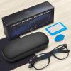 imageCARFIA Square Blue Light Blocking Glasses  AntiFatigue Computer Gaming Glasses Prevent Headaches EyeglassesBlack Frame Flower Arms