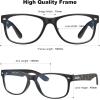 imageCARFIA Square Blue Light Blocking Glasses  AntiFatigue Computer Gaming Glasses Prevent Headaches EyeglassesBlack Frame Flower Arms