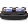 imageCARFIA Square Blue Light Blocking Glasses  AntiFatigue Computer Gaming Glasses Prevent Headaches EyeglassesBrown Stripe Frame